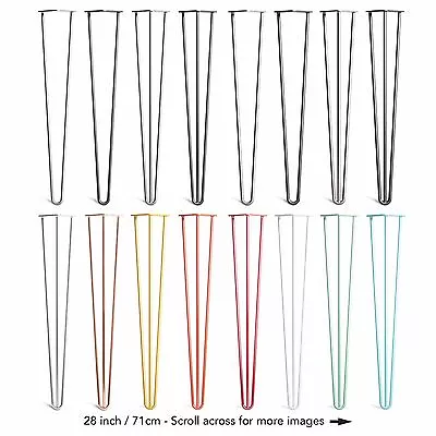 4x Premium Hairpin Table Legs + FREE Screws Guide AND Protector Feet Worth £8! • £63.94