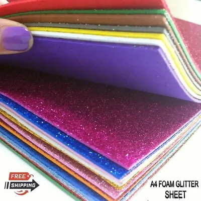 Chunky Glitter Foam Sheets - A4 - Premium Quality For Crafts & Bows • £15.99