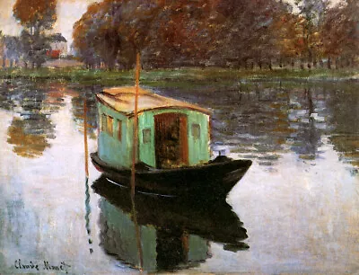 The Studio Boat By Claude Monet Giclee Canvas Print Various Sizes • $11.99