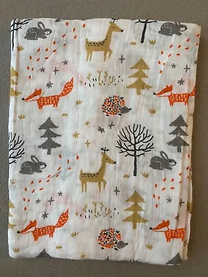 Forest Animals Baby Muslin Swaddle Blanket Infant Boys Girls  • $14.13