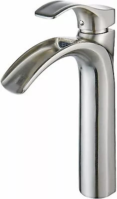 Yodel Modern Tall Widespread Brushed Nickel Single Handle Single Hole Waterfall  • $29.99