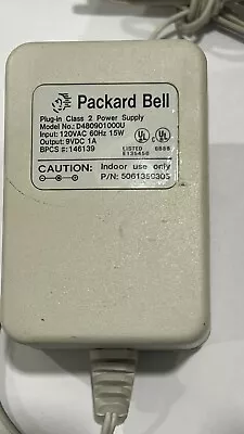 Packard Bell D480901000U 120V/ 9VDC/ 15W 5061359305 Class 2 Power AC/ DC Adapter • $11.90