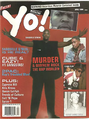 $12.99 • Buy Yo! Magazine #41 4/94 Shaq Ice Cube Eazy-e Tupac Kris Kross