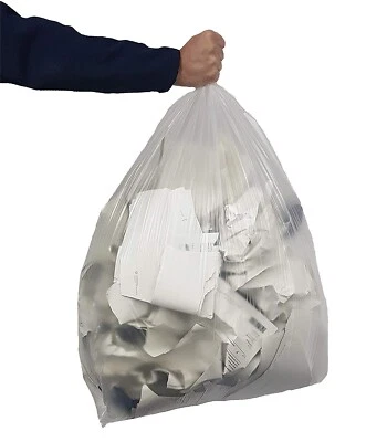 £0.99 • Buy Clear Bin Bag Liners 80 Gauge Rubbish Refuse Sacks 20Kg Capacity 18 X29 X38 