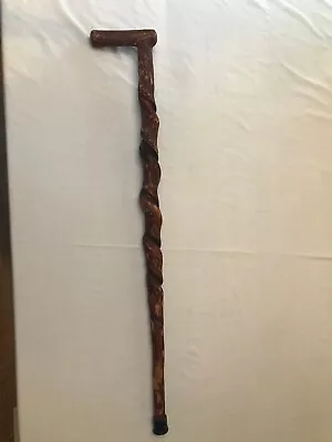 Vintage Walking Cane Stick Vine Natural Twisted Wood Hiking Folk Art 35 3/4  • $70