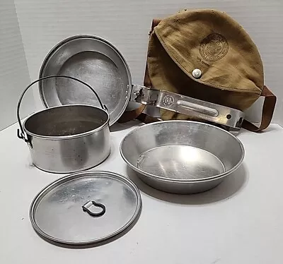 Vintage Boy Scouts Of America 4 Pc Mess Kit / Engraved  Joe Heithaus • $14.95