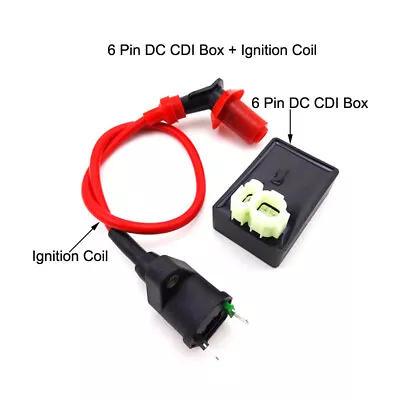 6 Pin DC CDI Box Ignition Coil For Kymco SYM Vento Scooter GY6 50cc 125cc 150cc • $18.54