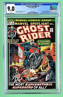 Marvel Spotlight #5 (CGC 9.0) 1972 White Pages! 1st Appearance Of Ghost Rider! • $5600