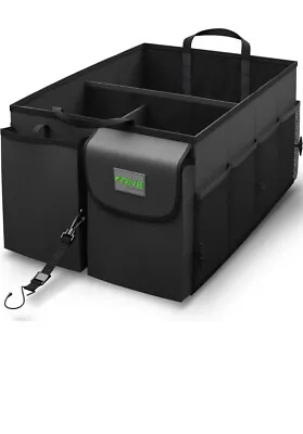 Drive Auto Car Trunk Organizer - Multi-Compartment Storage W/Adjustable-Black • $39.99
