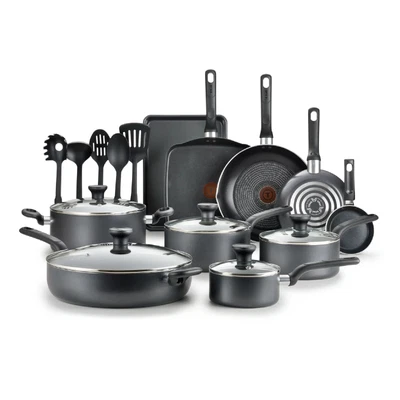 $68.59 • Buy T-fal Easy Care 20-Piece Nonstick Cookware Set- Dishwasher Safe -Gray