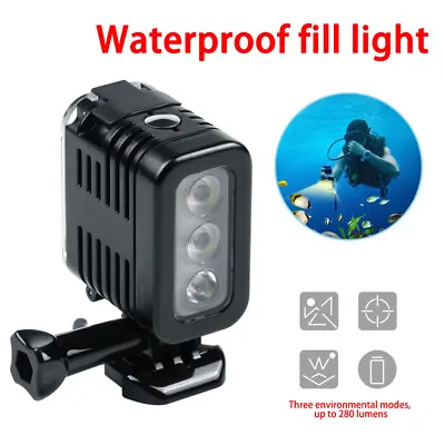 Underwater Diving Flash LED Light For GoPro Hero 4 5 6 7 8 9 10 11 12 Mini Black • $32.83