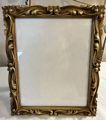 Vtg Ornate Gold Syroco Molded 8x10 Picture Frame IIC 1972 USA With Glass & Back • $18