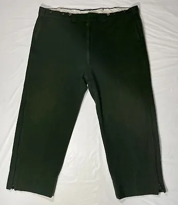 Woolrich Vintage 60s Malone Hunting Green Thick Wool Pants Mens 46 USA • $50