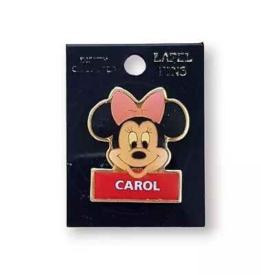 Vintage Disney Minnie Mouse CAROL Name Enamel Pin Badge Collectable • $10.99