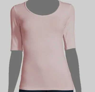 $135 Majestic Paris Women's Pink 3/4 Sleeve Scoop-Neck T-Shirt Top Size 3 • $43.58