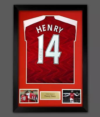 £102 • Buy Thierry Henry Hand Signed Arsenal Fc Football Shirt In A Framed Display