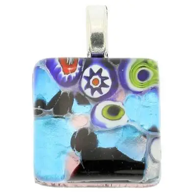 GlassOfVenice Murano Glass Venetian Reflections Square Pendant • $27.95