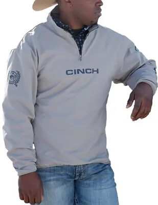 Cinch Western Jacket Mens Windbreaker 1/4 Zip Logo Side Zip MWJ1000009 • $89.99