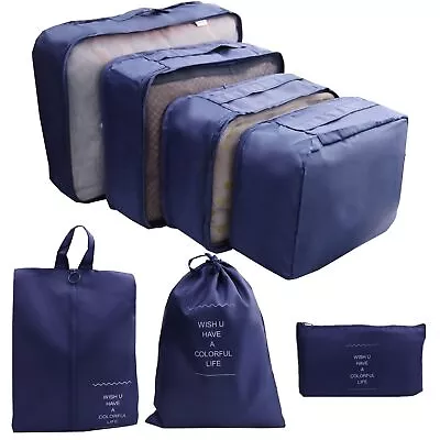 7 Set Packing Cubes - Travel Luggage Packing Organizers - Travel Essentials L... • $17.45
