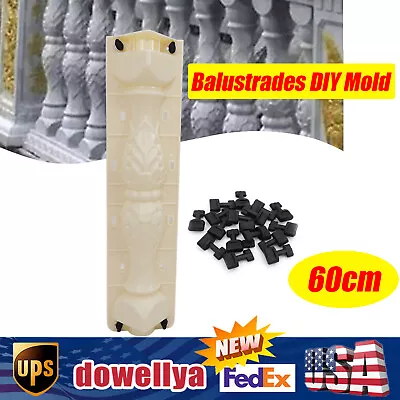 2Pcs 60cm Column Moulds Balustrade Molds DIY For Concrete Plaster Cement Casting • $42