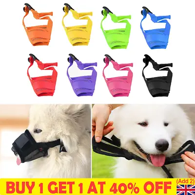 £3.96 • Buy Dog Pet Puppy Mesh Safety Mouth Mask,Adjustable  Anti-Barking  Biting  Groom