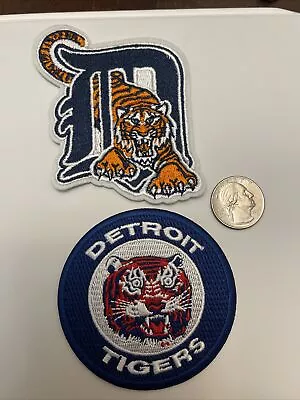 (2) Detroit Tigers￼ Vintage Iron  Logo Patches Patch Lot 3” & 3 X 2.5” • $7.99