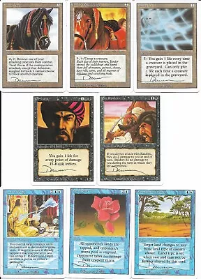 COMPLETE SET Of MTG M:tG REVISED Dameon Willich - SIGNED ARTIST PROOF S! • $305