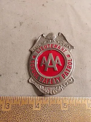 AAA Grammes Allentown Pa Lieutenant Red School Safety Patrol Badge • $65