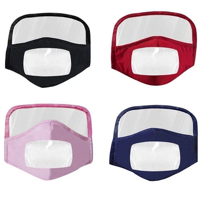 £4.88 • Buy Deaf Visible Lips Protective Mouth  With Clear Window Transparent Eye Shield