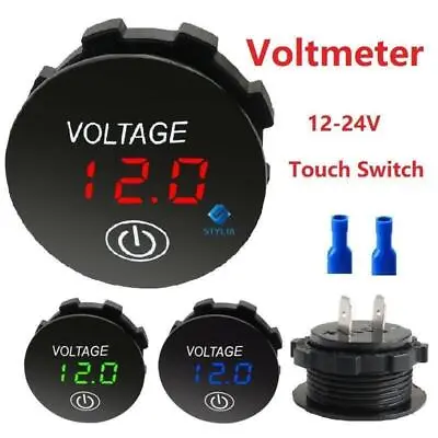 LED Digital Voltmeter Waterproof Voltage Meter Touch Display Panel DC 12V 24V • £10.20