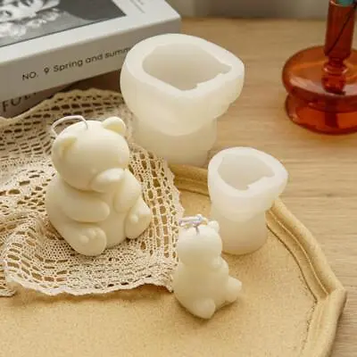 £5.06 • Buy 3D Bear Silicone Candle Mould DIY Soy Soap Aromatherapy Wax Mold Plaster T4L7