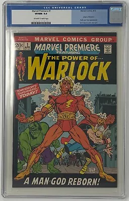 Marvel Premiere #1 CGC 9.0 1972 Origin Of Warlock; Hulk & Thor App Marvel Comics • $300