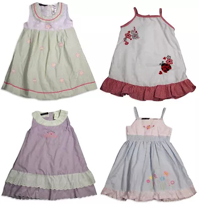 So La Vita Little Girl's Seersucker Eyelit And Gingham Sundresses - 4 Styles • $6