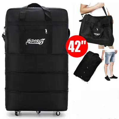 42  Extra Large Lightweight Luggage Trolley Suitcase Travel Bag H V6F9 • £14.99