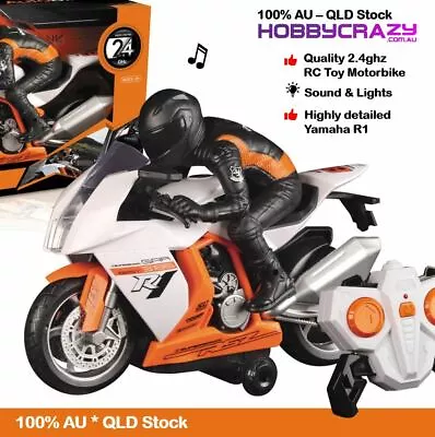 $39 • Buy RC Kids Toy Remote Control Motorbike 2.4Ghz Radio Moto GP Yamaha R1 Model Bike