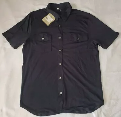 Ibex Merino Wool Short Sleeve Knit Button Down Shirt Men's Size Large  • $75.99