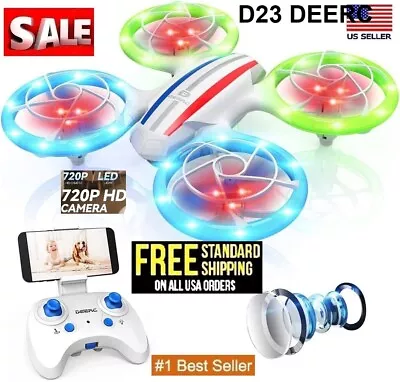 D23 DEERC Drones For Kids Beginners LED RC Mini Drone With Altitude Hold Headl • $26.99