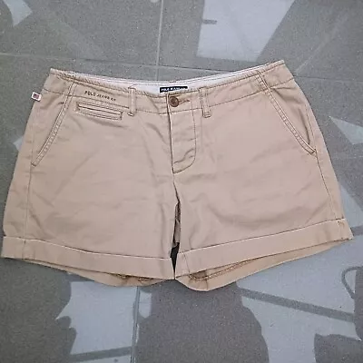 Ladies Polo Ralph Lauren Beige Sand Safari Shorts Size 4 Or Small • £9.99