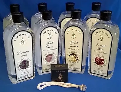 £38.99 • Buy ASHLEIGH & BURWOOD 1000ml FRAGRANCE LAMP OIL REFILL BOTTLE WITH A WICK & STONE