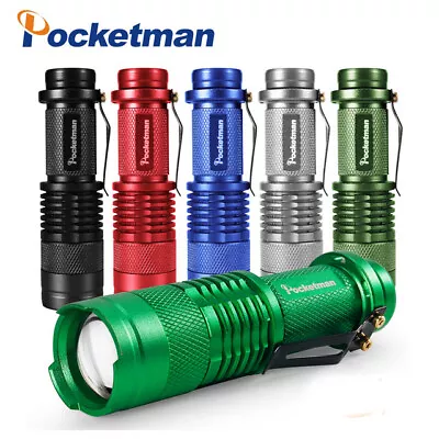 8000LM Mini 6 Colors LED Flashlight Zoomable Portable Pocket Light 3 Modes • $3.69