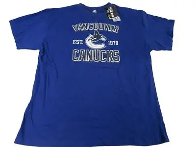 New Vancouver Canucks Mens Sizes 3XL-4XL Blue Majestic Shirt • $11.75