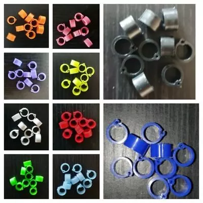 10 Poultry Leg Rings 681016 & 20mm - ChickBantamQuailPigeon ☆see Colours☆ • £3.19