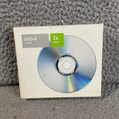 Apple DVD-R 5 Pack 2x Speed 4.7 GB 120 Min Media Discs Sealed Original Nostalgic • $4.39