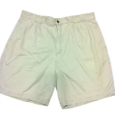 Vintage Bugle Boys Men's 40 Beige Shorts Pleated Casual Pockets High Rise • $9.99
