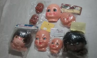 Vintage Lot Of Doll Head Hand Faces Parts For Crafts • $24