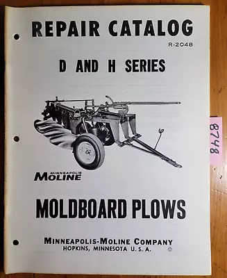 Minneapolis-Moline D & H Series Moldboard Plow Repair Catalog Parts Manual R2048 • $25