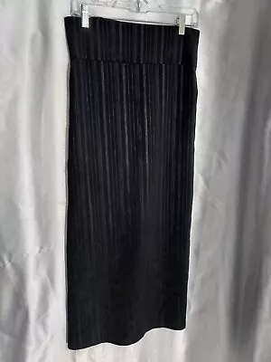 Handmade Amish Mennonite Apron Black Striped M/L  W30 L 37.5 Plain Clothing • $13