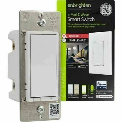 $65.64 • Buy GE Jasco Z-Wave Plus In-Wall Smart Switch W/QuickFit & SimpleWire 46201