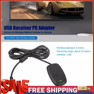 Portable Pc Adapter Gaming Accessories USB Receiver For Xbox 360 Wireless Handle • $41.02