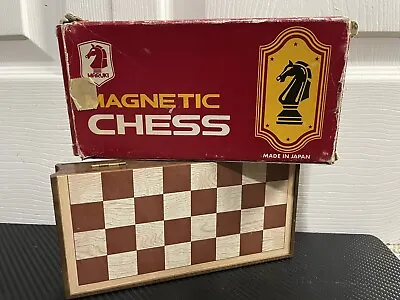Maruki Magnetic Chess Set Vintage 1980s Made In Japan Folding Plastic Portable • $44.99